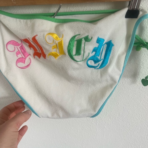 Y2K Vintage Juicy Couture Terry Cloth Rainbow Jumpsuit, size small - Picture 6 of 13